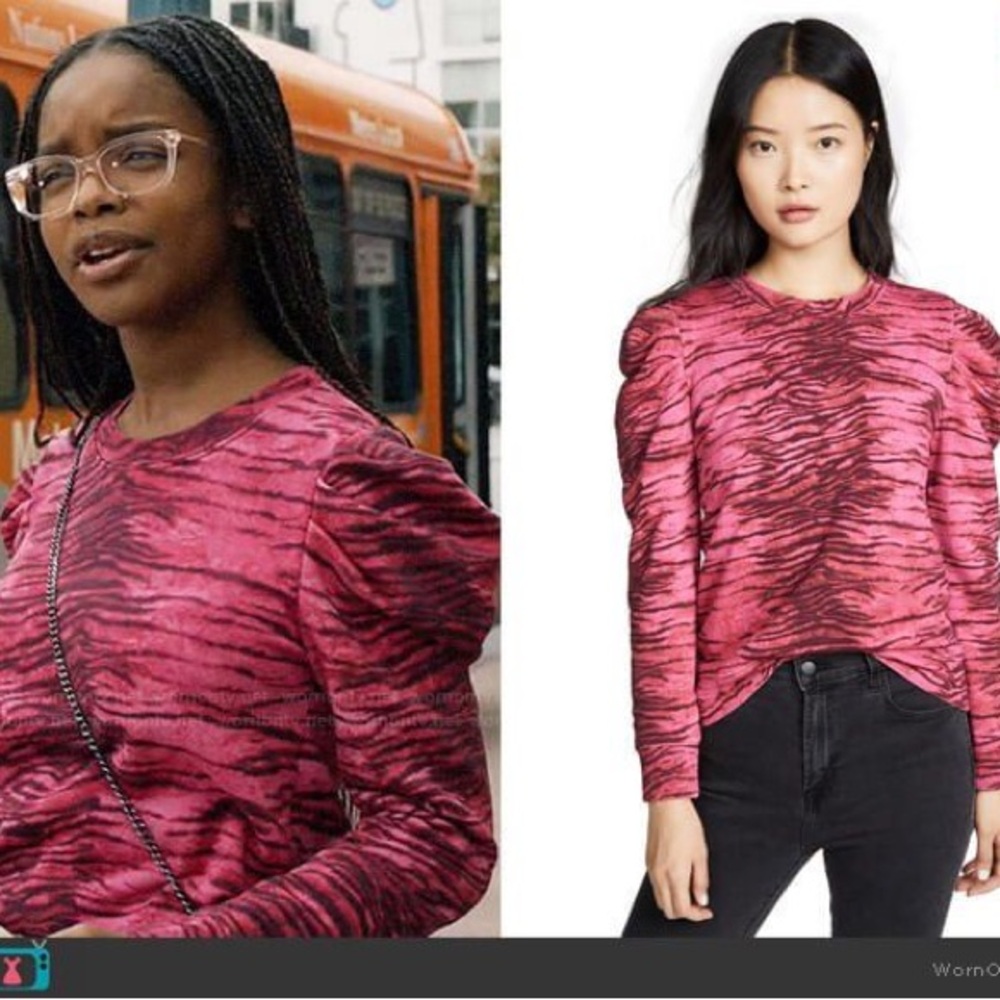 Pam & Gela Puff Sleeve Sweatshirt Small